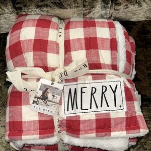 Rae Dunn Buffalo Plaid Holiday Blanket